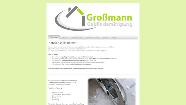 Website Screenshot: Oberflächentechnik Großmann - Gebäudereinigung Großmann - Willkommen - Date: 2023-06-16 10:12:21