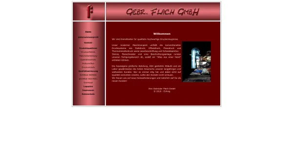 Website Screenshot: Gebr. Flach GmbH -  Bei unseren Partnern sind wir  ein Begriff für Qualität, Flexibilität, Innovation und Zuverlässigkeit. - Gebrüder Flach GmbH - Date: 2023-06-16 10:12:21