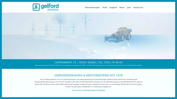 Website Screenshot: Gelford GmbH -  Zertifiziert nach ISO 9001 seit 1999 Gebäudereinigung - Dienstleistungen - Gebäudereinigung & Dienstleistungen Gelford GmbH | NRW - Date: 2023-06-16 10:12:21