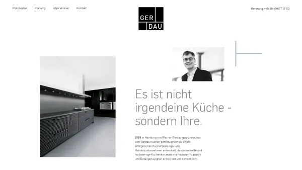 Website Screenshot: W. Gerdau Handelsges. für Einbauküchen mbH - Home - Gerdau Küchen – Hamburg / Küchen / Küchenplanung - Date: 2023-06-16 10:12:21