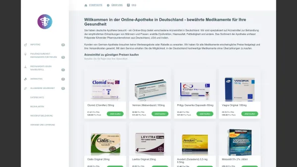 Website Screenshot: German Apotheke - Online Apotheke in Deutschland: Arzneimittel zu günstigen Preisen kaufen - Date: 2023-06-20 10:42:02