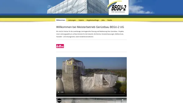 Website Screenshot: BeGu Stahlgerüstbau GmbH - BeGu-2 Gerüstbau | Willkommen - Date: 2023-06-16 10:12:22