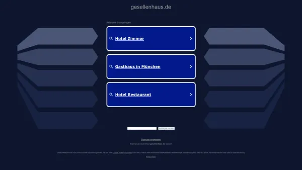 Website Screenshot: Altmünchner Gesellenhaus - gesellenhaus.de - Diese Website steht zum Verkauf! - Informationen zum Thema gesellenhaus. - Date: 2023-06-16 10:12:22