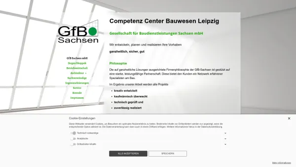 Website Screenshot: GfB-Sachsen mbH -  Competenz Center Bauwesen Leipzig - GfB Sachsen mbH - Date: 2023-06-16 10:12:24
