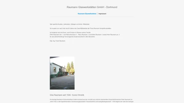 Website Screenshot: Raumann Glaswerkstätten GmbH - Raumann Glaswerkstätten - Date: 2023-06-16 10:12:24