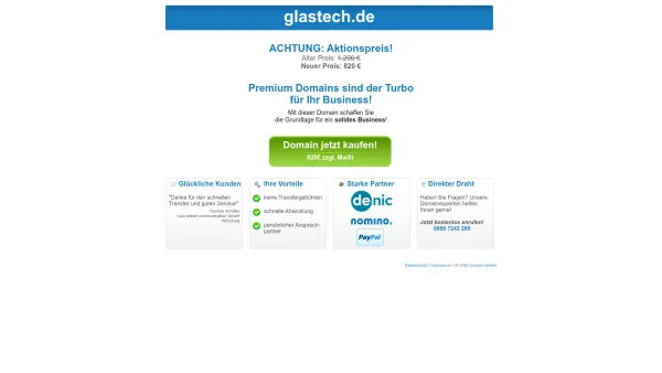 Website Screenshot: Riede Glastech GmbH - glastech.de jetzt kaufen! - Date: 2023-06-16 10:12:25