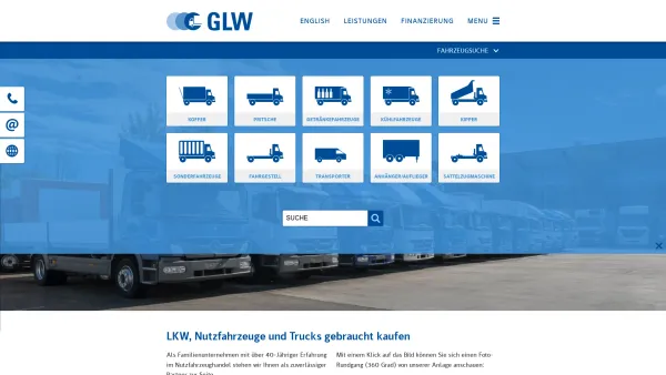 Website Screenshot: GLW Lkw- und Pkw Handels GmbH - GLW LKW - Gebrauchte Nutzfahrzeuge - Date: 2023-06-16 10:12:25