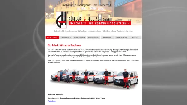 Website Screenshot: Göhler & Hultsch GmbH -  Problemlösungen vom Profi - Firmenportrait - Göhler & Hultsch GmbH - Date: 2023-06-16 10:12:25
