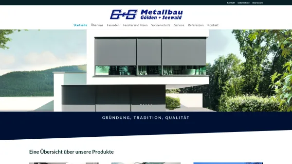 Website Screenshot: Gölden + Seewald Metallbau GmbH - Fenster Türen Fassaden Sonnenschutz - Gölden & Seewald Metallbau - Date: 2023-06-20 10:42:02