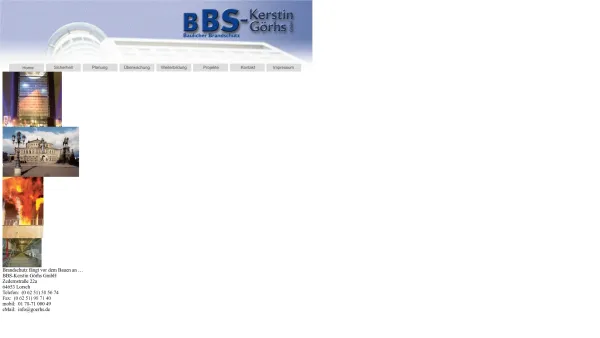 Website Screenshot: BBS Kerstin Görhs GmbH -  Brandschutz fängt vor dem  Bauen an... - BBS-Kerstin Görhs GmbH - Date: 2023-06-16 10:12:26