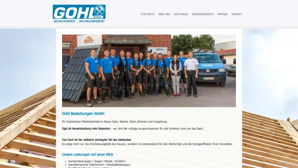 Website Screenshot: Bedachungen Gohl GmbH - Gohl Bedachungen Syke - Startseite - Date: 2023-06-16 10:12:26