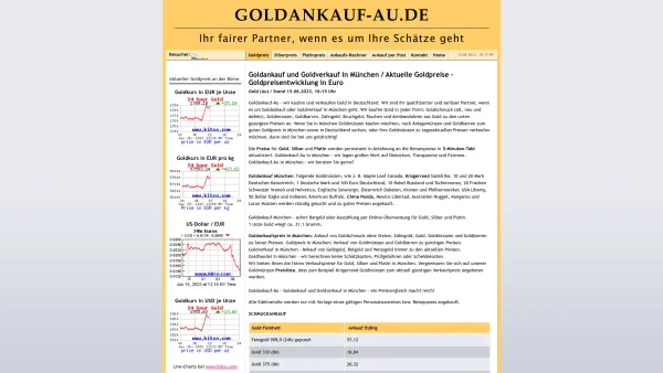 Website Screenshot: Goldankauf-Au - Goldankauf München - Aktuelle Gold-Ankaufspreise bei GOLDANKAUF-AU - Date: 2023-06-16 10:12:26