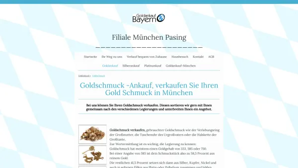 Website Screenshot: Goldankauf Bayern Goldschmuck Ankauf - Goldschmuck Ankauf, verkaufen Sie bei - Goldankauf Bayern - Date: 2023-06-20 10:42:02