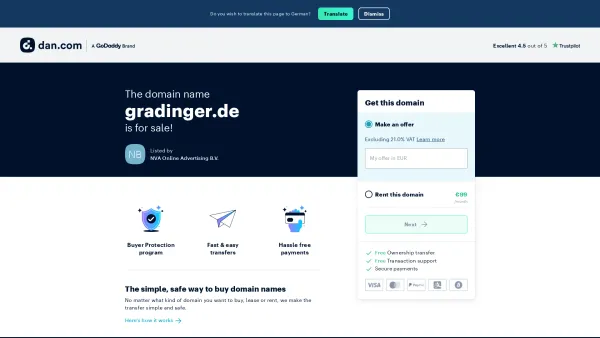 Website Screenshot: Gradinger Hallen GmbH & Co. KG Wir schaffen Raum - The domain name gradinger.de is available for rent - Date: 2023-06-16 10:12:26