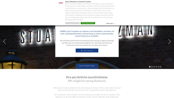 Website Screenshot: GRÄBO REKLAME Bernd Wendt GmbH - Lichtwerbung und Leuchtbuchstaben - GRÄBO - Date: 2023-06-16 10:12:26