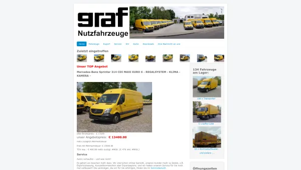 Website Screenshot: Graf Nutzfahrzeuge GmbH -  Gebrauchte  Nutzfahrzeuge - gut und günstig - Graf Nutzfahrzeuge GmbH - Home - Date: 2023-06-16 10:12:26