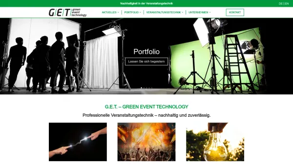Website Screenshot: G.E.T. Green Event Technology Süd GmbH - Green Event Technology | Event- & Veranstaltungstechnik ✅ - Date: 2023-06-20 10:42:03