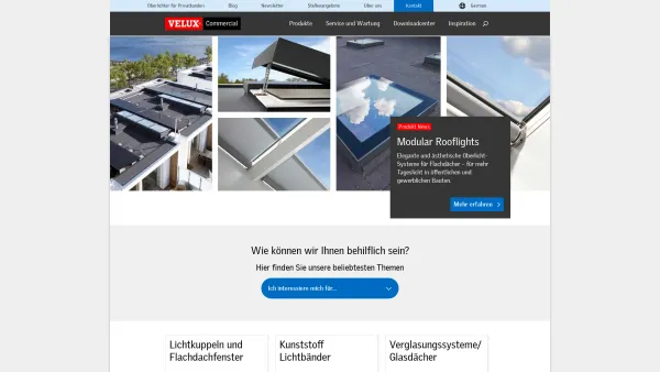 Website Screenshot: Greschalux GmbH mehr als Licht, Luft und Sicherheit! - Tageslicht-Systeme gewerbliche Gebäude | VELUX Commercial - Date: 2023-06-16 10:12:27