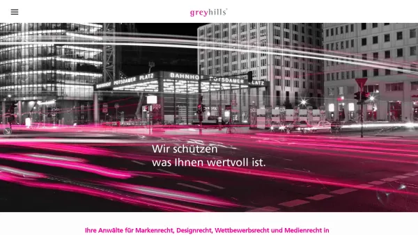 Website Screenshot: Greyhills Rechtsanwälte - Greyhills Anwälte | Markenrecht und Wettbewerbsrecht in Berlin - Date: 2023-06-20 10:42:02