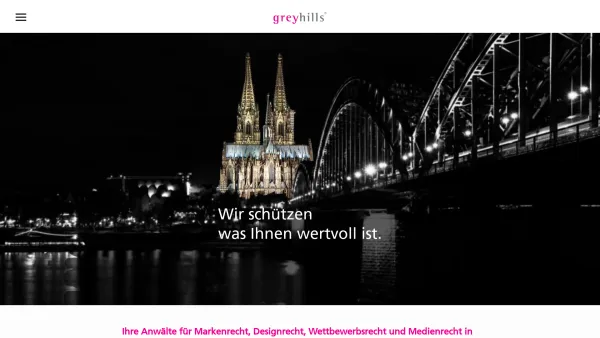 Website Screenshot: Greyhills Rechtsanwälte - Greyhills Anwälte | Markenrecht und Wettbewerbsrecht in Köln - Date: 2023-06-20 10:42:02