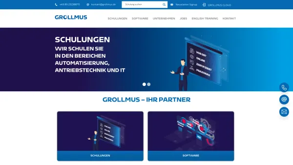 Website Screenshot: Grollmus München GmbH - Home - Grollmus - Date: 2023-06-20 10:37:41