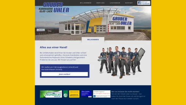 Website Screenshot: Gruber-Uhler Karosserie-Glas-Lack - Willkommen - Date: 2023-06-20 10:37:41