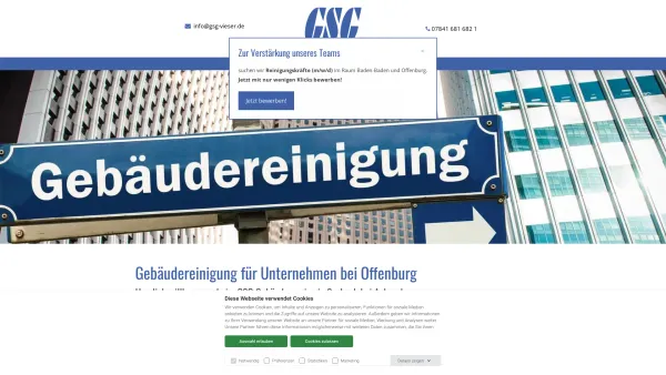 Website Screenshot: GSG Global Service Gebäudedienste - Gebäudereinigung für KMUs bei Offenburg - Date: 2023-06-20 10:37:41