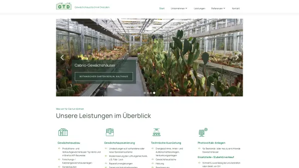 Website Screenshot: GTD-Gewächshaustechnik - Gewächshaustechnik in Dresden und Umgebung - GTD - Gewächshaustechnik Dresden - Date: 2023-06-20 10:37:44