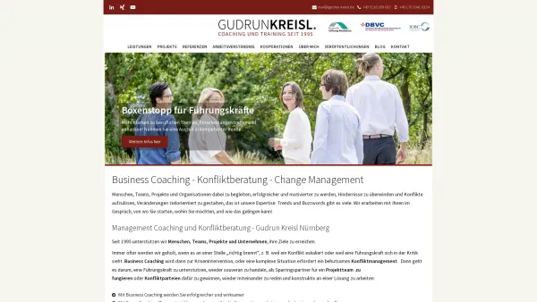 Website Screenshot: Gudrun Kreisl  Coaching und Training - Führungskräfte Coaching » Business Coaching Nürnberg | Gudrun Kreisl - Date: 2023-06-19 21:47:09