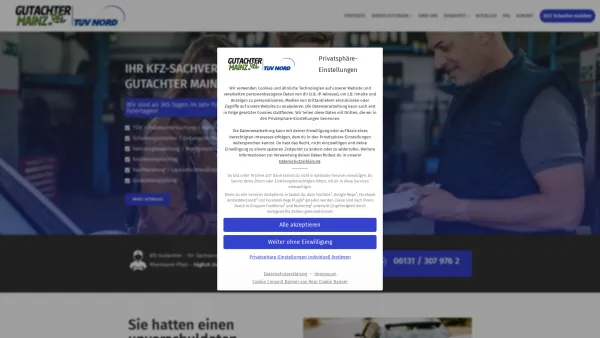 Website Screenshot: Gutachter Mainz Ingenieurbüro und Prüfstützpunkt - KFZ Gutachter Mainz Ihr Sachverständiger in Mainz - Date: 2023-06-20 10:42:03