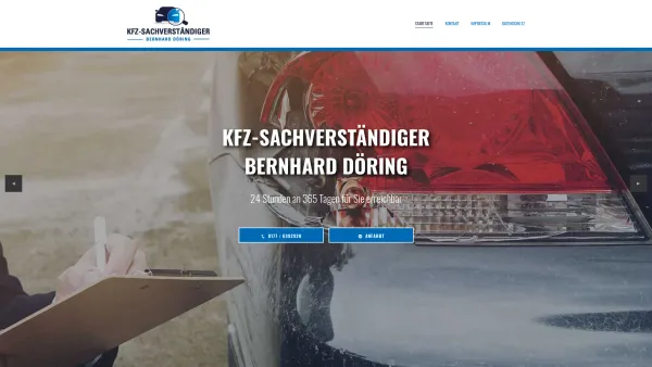 Website Screenshot: KFZ-Sachverständigenbüro Bernhard Döring - KFZ Sachverständigenbüro in Mühlhausen - Bernhard Döring. - Date: 2023-06-20 10:37:44