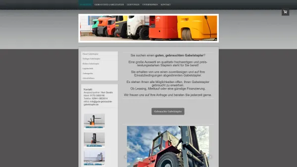 Website Screenshot: GG Gabelstapler GmbH - Gebrauchte Gabelstapler kaufen - GG Gabelstapler GmbH - Date: 2023-06-20 10:37:44