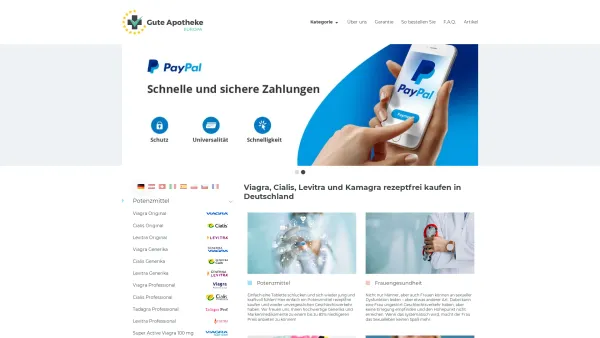 Website Screenshot: Gute Online Apotheke - Viagra, Cialis, Levitra und Kamagra rezeptfrei kaufen in Deutschland - Date: 2023-06-20 10:38:54
