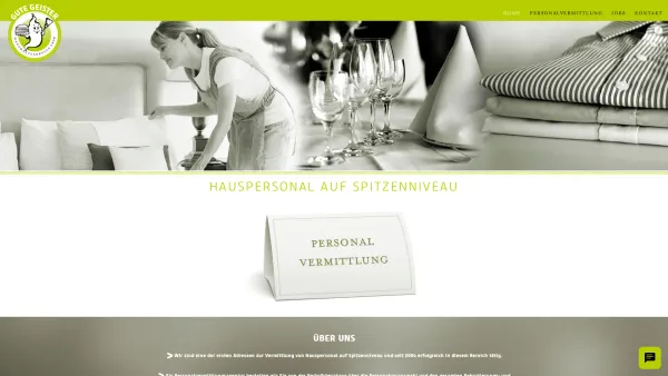 Website Screenshot: Gute Geister GmbH - Personalvermittlung | gutegeister.net - Date: 2023-06-20 10:42:03