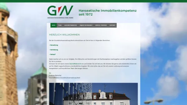 Website Screenshot: Grundstücksverwaltung Nord GmbH & Co. KG - GVN Hamburg Immobilienverwaltung - GVN Grundstücks Verwaltung Nord - Date: 2023-06-20 10:37:44