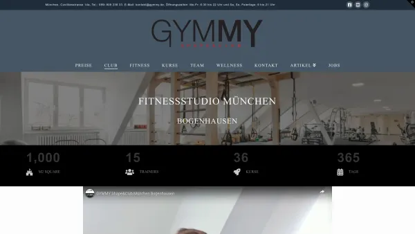 Website Screenshot: 089 GYMMY Shape&Club - Fitnessstudio München Bogenhausen - Gymmy - Date: 2023-06-20 10:37:44