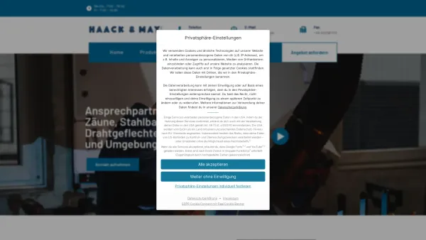 Website Screenshot: Haack & May GmbH - Haack & May GmbH - Date: 2023-06-20 10:37:44