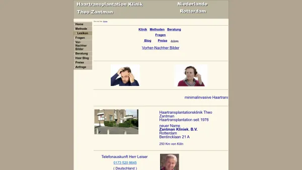 Website Screenshot: Christine Leiser Klinikvertretung - Haartransplantation Niederlande - Date: 2023-06-20 10:37:44