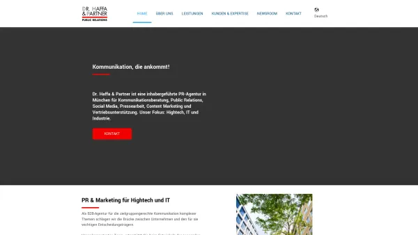Website Screenshot: Dr. Haffa & Partner Public Relations GmbH - Home - Dr. Haffa & Partner - B2B-Kommunikationsagentur - Date: 2023-06-20 10:37:44