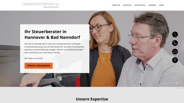 Website Screenshot: Steuerberater HAGEMEIER & PARTNER GbR - Steuerberater Hannover Vahrenwald und Bad Nenndorf | Hagemeier - Date: 2023-06-20 10:37:44