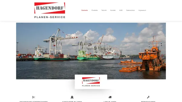 Website Screenshot: HAGENDORF PLANEN SERVICE
GmbH & Co. KG - Startseite - Hagendorf Planen-Service - Date: 2023-06-20 10:37:44