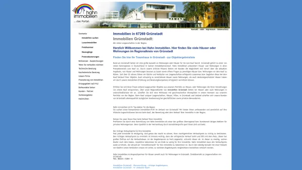 Website Screenshot: Grünstadt Immobilien - Immobilien Grünstadt: Immobilien in Grünstadt bei Hahn Imobilien Grünstadt - Date: 2023-06-20 10:37:44