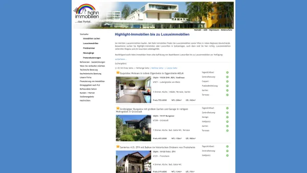 Website Screenshot: Highlight Immobilien - Luxusimmobilien, Luxusvillen, Hahn-Immobilien.net - Date: 2023-06-20 10:37:44