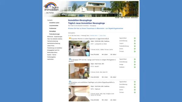 Website Screenshot: Immobilien Angebote - Immobilien Mannheim: Häuser, Wohnungen - Hahn Immobilien in Mannheim - Date: 2023-06-20 10:37:44