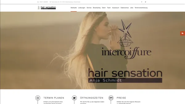 Website Screenshot: hair sensation Anja Schmidt - hair sensation | Ihr Friseur in Markkleeberg - Date: 2023-06-20 10:37:44