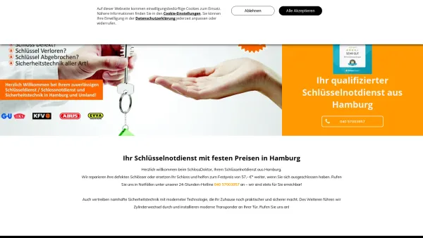 Website Screenshot: Schlossdoktor Hamburg Schlüsseldienst Inh. Ismail Acikgöz - Schlüsselnotdienst | Hamburg | Acikgöz Ismail - Date: 2023-06-20 10:37:44