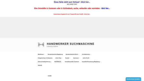 Website Screenshot: Handwerker Suchmaschine - Immobilienmakler Gommern Makler Magdeburg Immobilien - Date: 2023-06-20 10:37:47