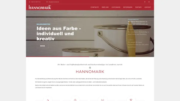 Website Screenshot: Hannomark GbR - Hannomark GbR – Ihr Maler- und Fußbodenfachbetrieb in Aurich und Ostfriesland - Date: 2023-06-20 10:42:03