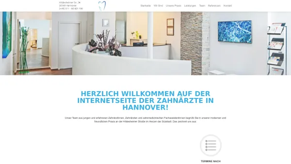 Website Screenshot: Zahnarztpraxis Südstadt - Zahnärzte Hannover – Wir möchten Ihnen hiermit einen Einblick in unsere Praxis geben. - Date: 2023-06-20 10:37:47