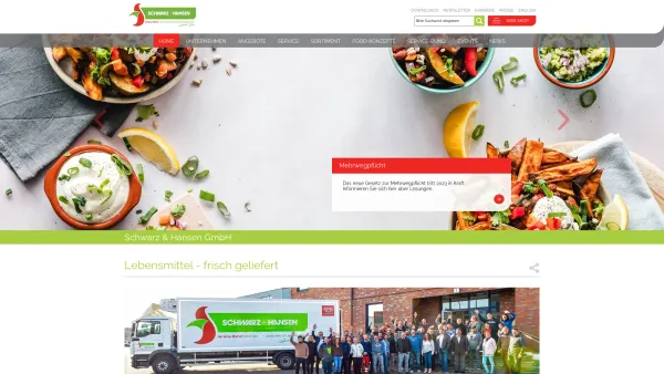 Website Screenshot: HFS Hanseatischer Food Service GmbH & Co. KG - Schwarz & Hansen GmbH - Date: 2023-06-20 10:37:47